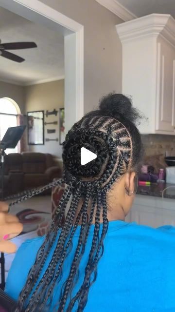 Veronica💜 on Instagram: "Quick & Easy Crochet Fulani Braids 💕🔥" Invisible Crochet Box Braids, Crochet Braiding Hairstyles, Corn Rows With Braids, Crochet Braid Styles With Cornrows, Foundation For Crochet Braids, Feed In Braids With Crochet In The Back, Fulani Braids Half Sew In, Half Cornrows Half Crochet Hairstyles, Half Braided Half Crochet Hairstyles