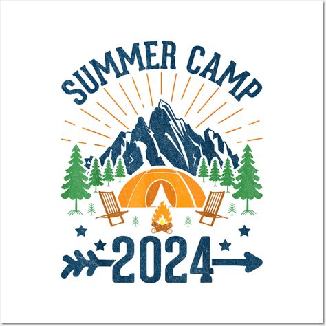 2024 Summer Camp Summer Camping Vacation Matching Group -- Choose from our vast selection of art prints and posters to match with your desired size to make the perfect print or poster. Pick your favorite: Movies, TV Shows, Art, and so much more! Available in mini, small, medium, large, and extra-large depending on the design. For men, women, and children. Perfect for decoration. Camping Vacation, Summer Camps For Kids, Rooms Ideas, Summer Camping, Summer Kids, Poster Making, Summer Camp, Poster Design, Extra Large