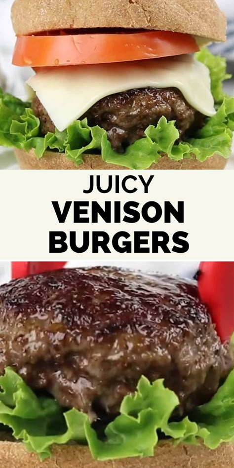 Ground Venison Burgers, Deer Burger Recipes Ground Easy, Deer Meat Burger Recipes, Venison Burgers On Grill, Deer Burgers Ground Venison, How To Cook Ground Venison, Best Venison Burger Recipe, Recipes For Ground Venison, Ground Deer Meat Recipes Easy