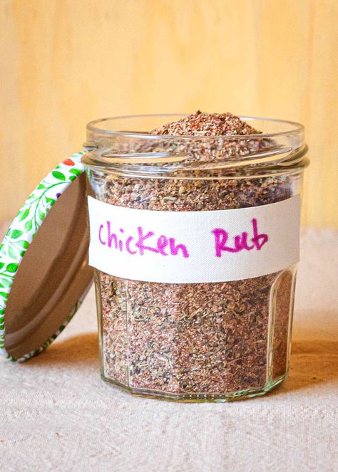 This premade All Purpose Chicken Spice Rub is great on every part of the chicken! You can even sprinkle it on roasted potatoes or vegetables. Chicken Spice Rub, Chicken Rubs, Rub For Chicken, Chicken Rub Recipes, Dry Rub For Chicken, Chicken Rub, Dry Rub Recipes, Roasted Garlic Chicken, Meat Rubs