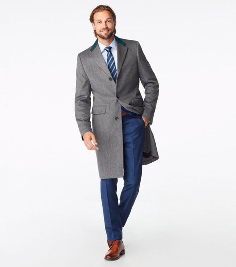 Indochino Suits Review Key Styles | The Fashionisto Grey Overcoat, Man's Overcoat, Mens Fashion Work, Grey Quilt, Wool Overcoat, Mens Boots Fashion, Fashion Man, Winter Outfits Men, School Fashion