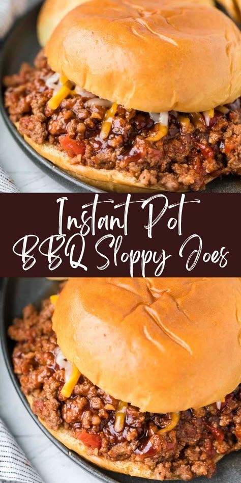 Instant Pot BBQ Sloppy Joes are an easy recipe that turn ground beef and a few other simple ingredients into a delicious dinner in just 30 minutes! Instant Pot Sloppy Joes, Bbq Sloppy Joes, Homeschool Meals, Best Sloppy Joe Recipe, Homemade Sloppy Joe Recipe, Ketchup Sauce, Sloppy Joes Recipe, Instant Pot Meals, Instant Pot Dinner