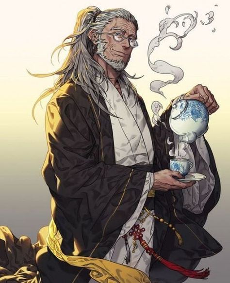 Old Sensei Character Design, Manly Character Design, Old Samurai Character, Old Mentor Character Design, Sensei Character Design, Old Man Design, Mentor Character Design, Scholar Character, Scholar Character Design