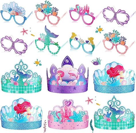 40 Pcs Mermaid Birthday Decorations Mermaid Party Hats Mermaid Party Favors Mermaid Themed Paper Eyeglasses Mermaid Crowns Mermaid Birthday Party Decorations Mermaid Hats for Kids Birthday Party Decor Birthday Decorations Mermaid, Mermaid Party Hats, Mermaid Crowns, Paper Glasses, Mermaid Birthday Decorations, Mermaid Hat, Mermaid Birthday Party Decorations, Mermaid Party Favors, Birthday Decorations Kids