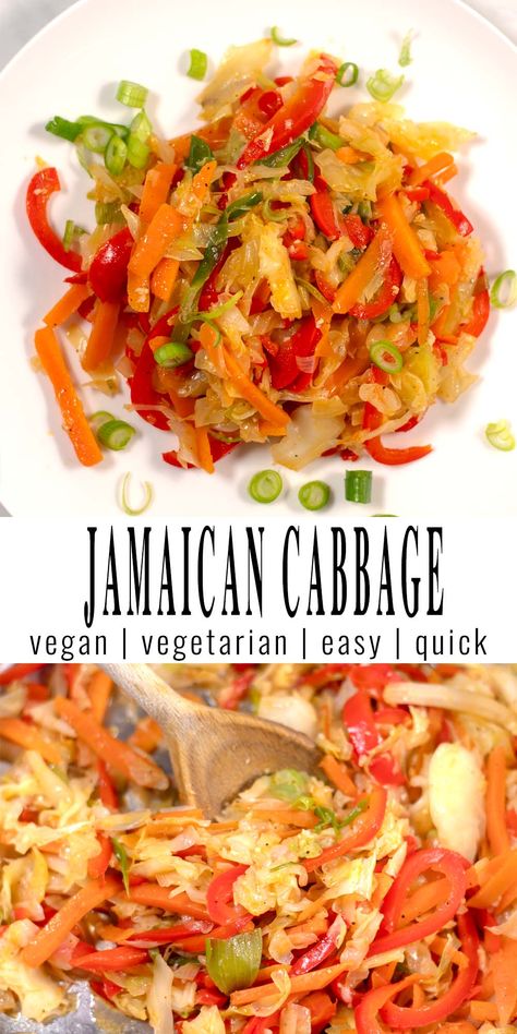 Meatless Cabbage Recipes, Sautéed Cabbage Recipe, Steam Cabbage Recipe, Vegetarian Jamaican Food, Southern Cabbage Recipes, Jamaican Recipes Authentic, Jamaican Cabbage Recipe, Jamaican Steamed Cabbage Recipe, Jamaican Cabbage