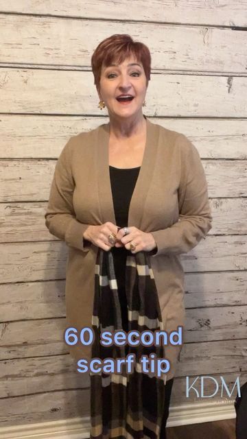 Kim D McClure on Instagram: "Love this scarf tie! It adds that pop to your outfit. If you want to learn more tips on how to dress with confidence and style come join me community. Link is in bio #jumpintothelifeyouwant #kimdmcclure_image_coach #steppingoutwithconfidence" Scarf Wearing Styles, Ways To Tie Scarves, Braid Videos, Diy Fashion Scarf, 2023 Love, Scarf Knots, Scarf Tutorial, Scarf Tie, Ways To Wear A Scarf