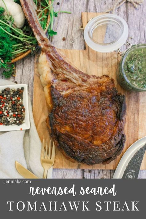 Reversed Seared Tomahawk Steak • Jenniabs | Easy Recipes & Entertaining Tomahawk Steak Recipe Grill, Tomahawk Steak Recipe, He Is Gone, Beef Recipe Instant Pot, Tomahawk Steak, Healthy Beef Recipes, Grilled Steak Recipes, Crockpot Recipes Beef, Best Meat