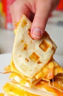 Long live the waffle maker. // xx waffled creations that won 2015 Mini Waffle Maker Recipes Easy Healthy, Bean And Cheese Quesadilla, Waffle Creations, Mini Waffle Recipe, Making Waffles, Quesadilla Maker, Dessert Sandwich, Mini Waffle Maker, Waffle Iron Recipes