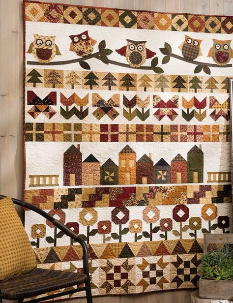 Row By Row Quilts, Row Quilts, Row Quilt, Farm Quilt, Quilt Care, Sampler Quilts, House Quilts, Fall Quilts, Row By Row