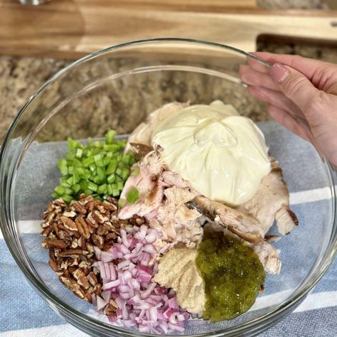 Southern Chicken Salad w/VIDEO - Dinner in 321 Southern Chicken Salad Recipe, Southern Chicken Salad, Dinner In 321, Chicken Salad Chick Recipe, Southern Salad, Eat More Chicken, Southern Chicken, Pasta Salad Dressing, Chicken Salad Recipe