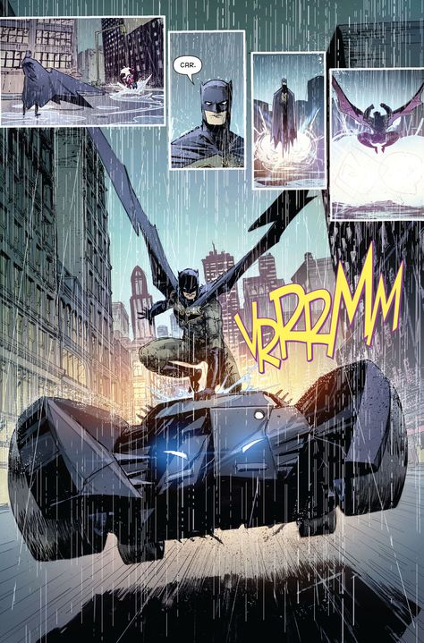 Riding the Batmobile in Batman #52 “The List” (2016) - Riley Rossmo, Brian Level, Ivan Plascencia, & Jordan Boyd The Batmobile, Batman Stuff, Batman Poster, Batman Artwork, Batman Comic Art, Im Batman, Bd Comics, Batman Universe, Batman The Dark Knight