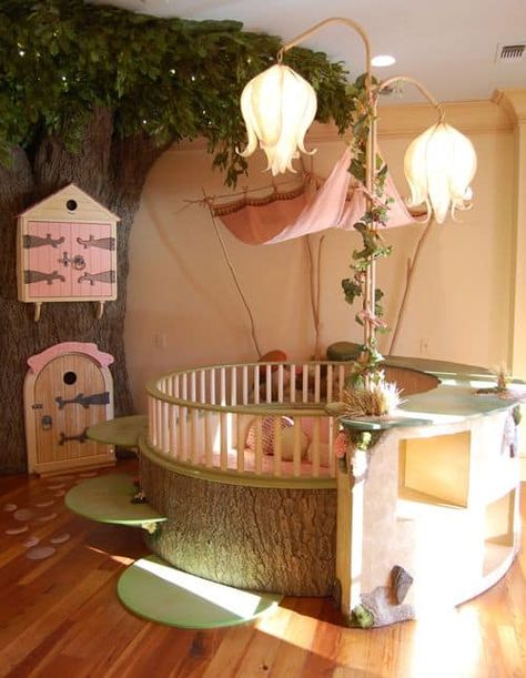 Enchanted Forest Nursery, Fairy Bedroom, Fairy Room, Fairy Nursery, Baby Room Themes, Baby Nursery Themes, Trendy Baby Nursery, Nursery Room Design, Girl Nursery Room