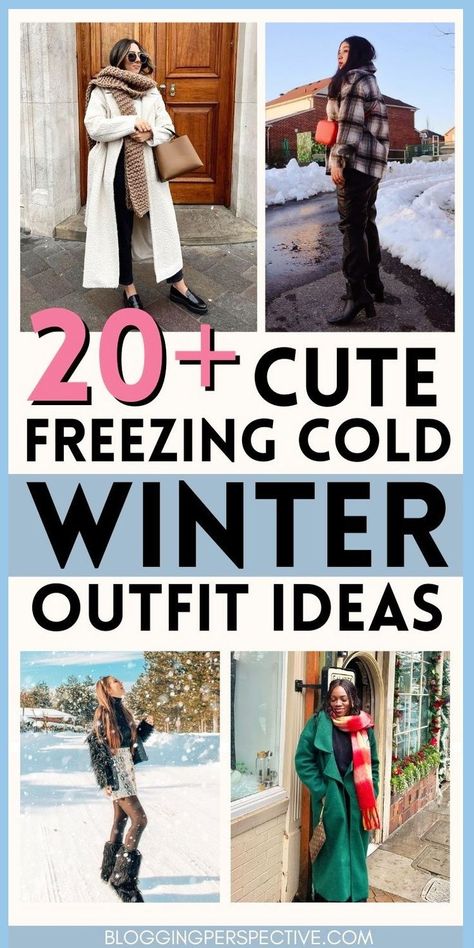 No more shivering with our top picks for cold freezing winter outfits. These looks are not only warm but also incredibly stylish, blending cold winter fashion with practicality. From puffy jackets to stylish boots, get ready to face the cold in style. Swing by our blog to check out the full range of these winter outfit ideas! Affordable Winter Outfits, Winter Fashion Cold, Cold Weather Outfits Winter, Winter Sweater Outfits, Trendy Christmas Outfits, Winter Outfit Ideas, Trendy Outfits Winter, Winter Outfits Cold, Trendy Winter