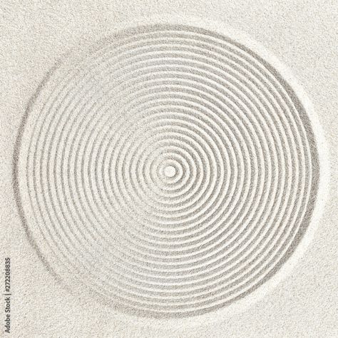 Japanese Sand Garden, Zen Garden Sand, Zen Sand Garden, Zen Circle, Japanese Zen Garden, Sand Textures, Japanese Zen, Cnc Design, Landscape Design Plans