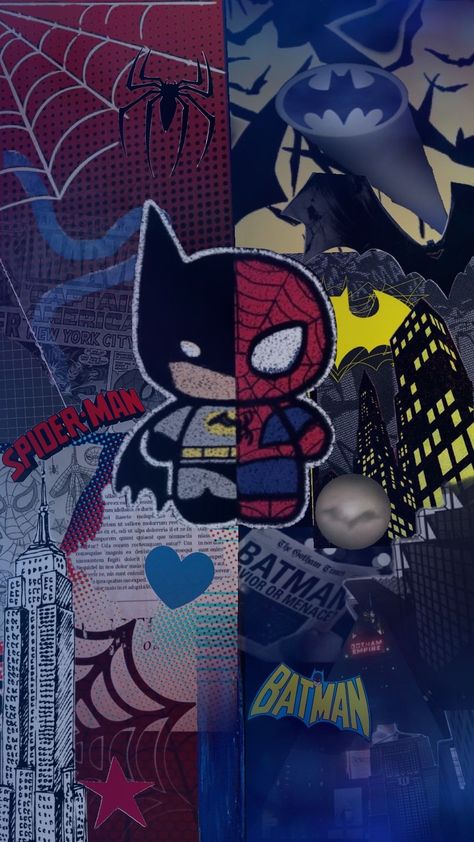 Comic Book Style Wallpaper, Batman Spiderman Wallpaper, Blue Batman Wallpaper, Miles Morales Wallpaper Computer, Spider Man Web Wallpaper, Spider Man And Batman Wallpaper, Spider Man Wallpaper Iphone Y2k, Dc Comics Wallpaper Aesthetic, Green Spiderman Aesthetic