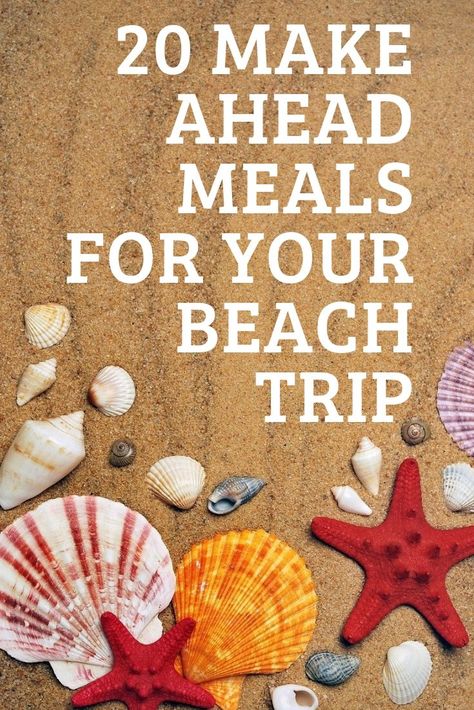 Cooking For A Group On Vacation, Premade Vacation Meals, Crockpot Beach Meals, Lake Vacation Food Ideas, Foods For The Beach Ideas, Meal Ideas For Beach Vacation, Easy Lunches For Vacation, Family Beach Vacation Meals, Beach Food Ideas Families Dinner