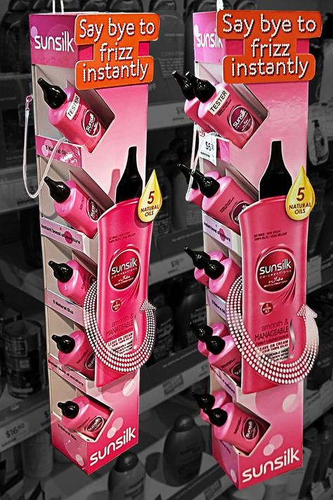 hangsell_unilever_sunsilk_2017_704133_710186_01_seong_mc Posm Display, Store Display Design, Shelf Talkers, Marvel Birthday Party, Divider Design, Floor Display, Hanging Display, Pos Display, Exhibition Stand Design