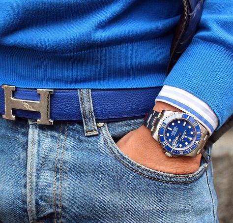 Daily Luxury, Hermes Belt, What To Wear Today, Wrist Wear, Mens Accessories Jewelry, Gentleman Style, Light Wash Jeans, Well Dressed, Men's Style