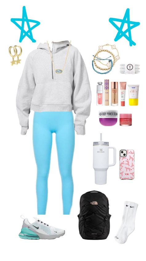 cute lulu lemon outfit 💙🤍 Lulu Inspired Outfits, Lu Lu Lemon Outfits, Lu Lu Lemon Shirts Black, Lululemon Outfit For Disney, Lulu Never Lost Keychain, Lulu Lemon Outfits, Lululemon Outfits, Cute Fits, Lemon