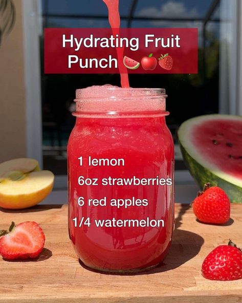 Health Juice Recipes, Fruit Punch Recipe, Healthy Juicer Recipes, Recipes Fruit, Healthy Juice Drinks, Fruit Smoothie Recipes Healthy, Juice Smoothies Recipes, Juicy Juice, Punch Recipe