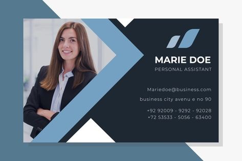 Professional Business Card Design With Photo, Business Card With Photo, Business Card Icons, Business Card Set, Office Elegant, Blue Business Card, Floral Business Cards, Graphic Design Business Card, Name Card Design