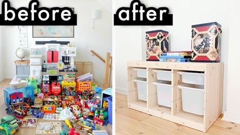 Wow, these before and after decluttering results are incredible! I am so amazed by this minimalist mom's toy decluttering progress - it makes me want to explore family minimalism myself. There are so many minimalism benefits, like less cleaning, less stress, save more money, etc - I think I am ready to declutter and organize my home now. Thanks! Declutter Before And After, Minimalist Toy Organization, Declutter Toys Organizing Ideas, Toy Minimalism, Minimalism Benefits, Decluttering Toys Tips, Corner Twin Beds, Toy Decluttering Tips, Family Minimalism