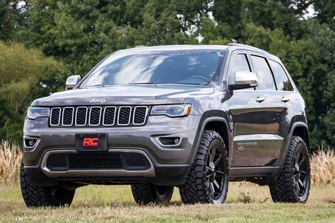 Give your Grand Cherokee increased ride height and aggressive good looks with Rough Country’s 2.5in Suspension Lift. This easy-to-install kit features front and rear spacers to lift and level your vehicle for an improved look and enough ride height to run up to 33in tires. Includes a Lifetime Replacement Guarantee! Only $159.95 - Ships Free! Lifted Jeep Rubicon, Grand Cherokee Lifted, Jeep Grand Cherokee Accessories, Jeep Wk, Jeep Sahara, Accessoires 4x4, Lifted Jeep Wrangler, Jeep Wrangler Accessories, Montero Sport