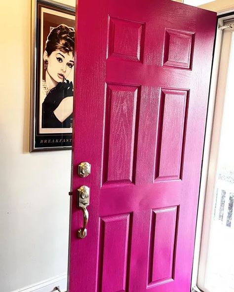 Sherwin Williams Framboise Door Borscht Sherwin Williams, Raspberry Front Door Colors, Forward Fuschia Sherwin Williams, Framboise Sherwin Williams, Raspberry Front Door, Hot Pink Paint Colors Sherwin Williams, Fuscia Front Door, Pink Paint Colors Sherwin Williams, Sherwin Williams Framboise