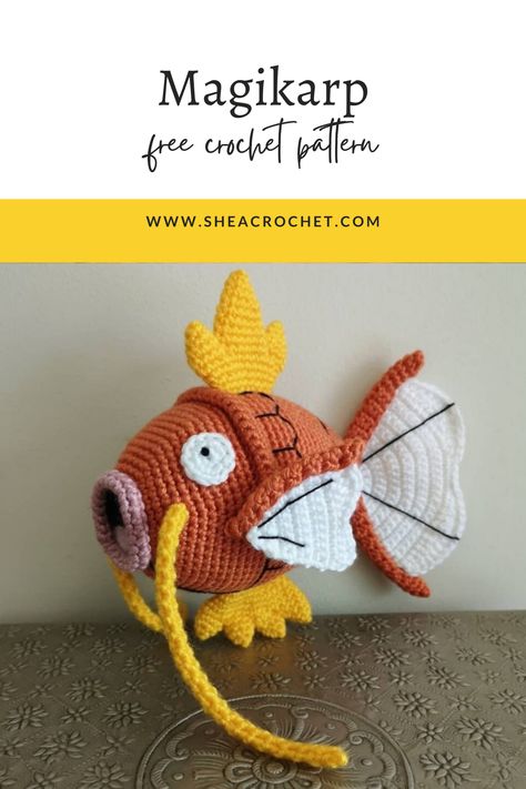 Gyrados Pokemon Crochet Pattern, Gyarados Crochet Pattern Free, Crochet Piplup Pattern Free, Magikarp Crochet Pattern, Mewtwo Crochet Pattern Free, Free Crochet Pattern Pokemon, Crochet Pokémon Pattern, Free Crochet Pokemon Patterns, Crochet Patterns Pokemon