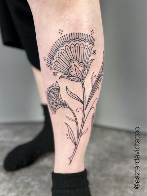 Egyptian Floral Tattoo, Art Deco Tattoo Men, Art Nouveau Orchid Tattoo, Egyptian Lotus Flower Tattoo, Egyptian Tattoos For Women, Art Deco Flower Tattoo, Illumination Tattoo, Egyptian Lotus Tattoo, Egyptian Flower Tattoo