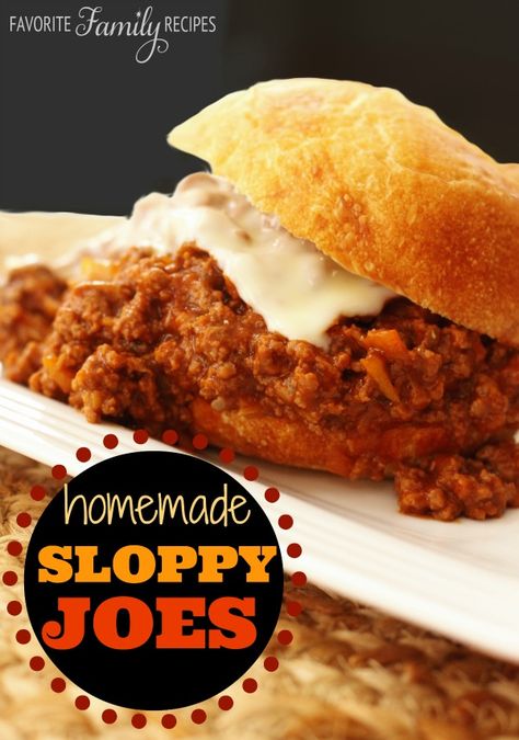 I will never go back to using the canned stuff again! These were packed with flavor! from FavFamilyRecipes.com #sloppyjoes Beef Sloppy Joes, Sloppy Joe Recipe Easy, Homemade Sloppy Joe Recipe, Sloppy Joe Recipe, Homemade Sloppy Joes, Joe Recipe, Carrots Recipe, Sloppy Joes Recipe, Tomato Soup Recipes