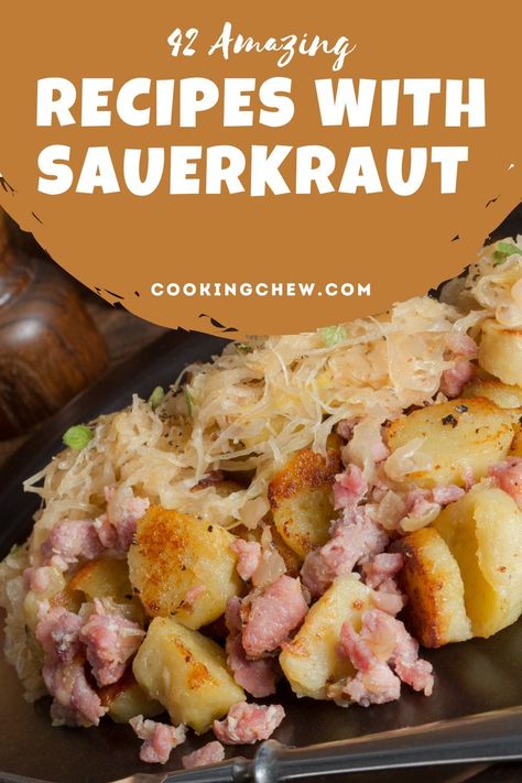 This compilation features amazing recipes with sauerkraut, from savory entrees like burgers and casseroles to sweet treats like cakes and cookies. Sauerkraut Hashbrown Casserole, Things To Eat With Sauerkraut, Recipes Using Sourkrout, Ham And Sauerkraut Recipe, Saurkraut And Ham Recipes, Quick Sauerkraut Recipes, Recipes With Sauerkraut Dinners, What Goes With Sauerkraut, What To Serve With Sauerkraut