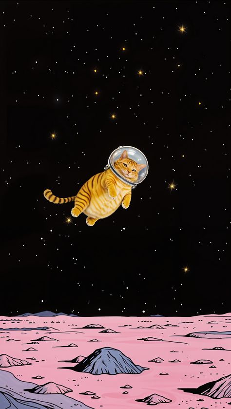 Cat Phone Wallpaper, Wal Art, Cool Wallpapers Art, Space Cat, Kawaii Wallpaper, Cat Wallpaper, Cute Wallpaper Backgrounds, الرسومات اللطيفة, Wallpaper Iphone Cute