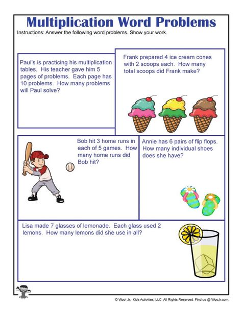 Summer Multiplication Word Problems for 3rd Grade | Woo! Jr. Kids Activities Clue Words For Word Problems, Division Problems 3rd Grade, Multiplication Story Problems 3rd, 3rd Grade Math Worksheets Word Problems, Multiplication And Division Word Problems 3rd Grade, Multiplication Word Problems For Grade 2, Multiplication Worksheets Word Problems, 3rd Grade Learning Activities, Story Problems 3rd Grade