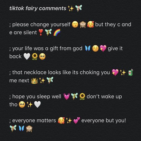 Fairy Comments Tiktok, Fairy Comments, Insulting Words, Pinterest Comments, Honest Reaction, Digital Circuit, Funny Comebacks, Life Is A Gift, Goofy Ahh