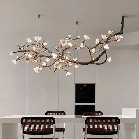 Minas Dimmable Black Rustic Tree Branch Chandelier, a stunning centerpiece perfect for enhancing the ambiance of your living room, dining room, kitchen, or hotel. This chandelier combines rustic charm with modern technology, creating a unique lighting solution that captivates and illuminates any space. Minas Chandelier has warm white (3000K) and cool white (6000K) light variations and offers versatile lighting options with customization and remote control and Remote Control APP functions. The AP Hanging Tree Branch Decor, Nature Chandelier, Chandelier Stairs, Tree Branch Chandelier, Tree Chandelier, Tree Branch Centerpieces, Chandelier Tree, Branch Chandelier, House Lighting