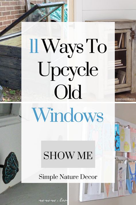 What To Do With Old Windows, Decorating With Window Frames, Crafts With Old Windows, Shop Window Displays Ideas, Old Window Frame Ideas, Decorating With Old Windows, Window Displays Ideas, Window Seats Ideas, Old Window Ideas