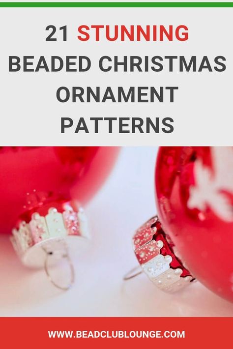 Crochet Christmas Ornaments Patterns, Beaded Christmas Decorations, Etsy Tutorial, Christmas Ornaments Patterns, Beaded Ornament Covers, Beaded Christmas Ornaments, Ornament Tutorial, Christmas Bead, Christmas Ornament Pattern