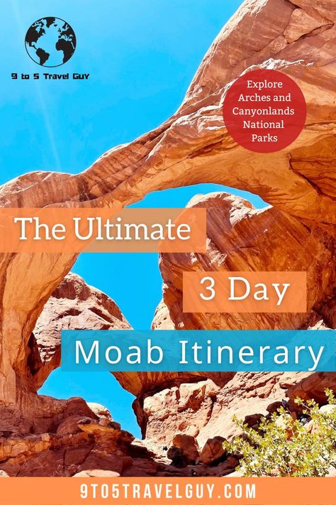 Planning a trip to Moab, Utah? Figuring out what things to do in Moab? Then use my Ultimate 3 Day Moab Itinerary to help! In my guide, learn how to see Arches National Park, Canyonlands National Park, Deadhorse State Park, and raft the Colorado River at Castle Valley. I went on a trip with my family in the summer and we had an absolute blast, following this EXACT itinerary. Check out more on my travel blog so you can create your perfect trip to Moab, Utah! Moab Mountain Biking, Moab Arches, Utah National Parks Road Trip, Utah Parks, Vacation Wishes, Road Trip To Colorado, Utah Vacation, Utah Road Trip, National Park Road Trip