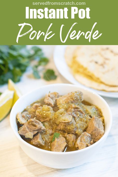 Pork Verde, Chili Verde Pork, Mexican Stew, Crock Pot Pork, Pork Loin Roast Recipes, Verde Recipe, Boneless Pork Loin, Recipes Authentic, Instant Pot Pork