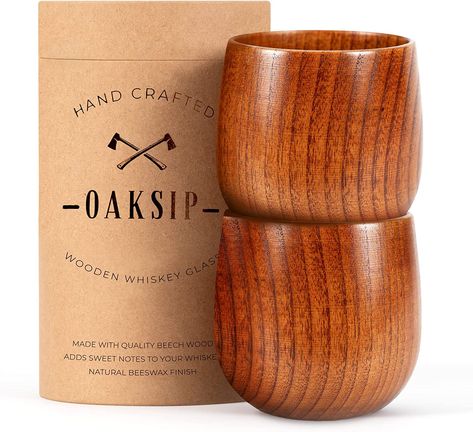 Oaksip The Original Wooden Bourbon drinking glass. Whiskey Gifts For Men, Terracotta Interior Design, Charcuterie Gift Box, Bourbon Glasses, Charcuterie Gifts, Bourbon Gifts, Wooden Cup, Whiskey Gifts, Old Fashioned Cocktail