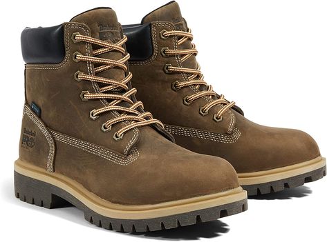 Classic waterproof insulated dark brown Timberland boots with steel toe. Ideal for cold winter days casual outfits. #ad Brown Timberland Boots, Brown Work Boots, Timberland Boot, Timberland Style, Timberland Pro, Steel Toe Work Boots, Timberlands Shoes, Timberlands Women, Turkish Coffee