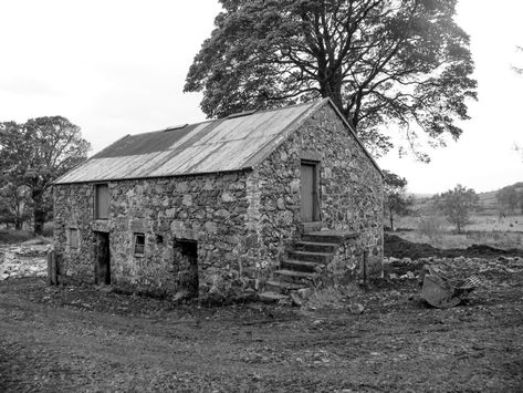 A rustic old stone barn gets a contemporary makeover with the insertion of a modern steel and glass home within the existing walls. Zinc Cladding, Rural Architecture, Mill House, Farmhouse Renovation, Stone Cottages, Historic Renovation, Old Stone Houses, Barn Renovation, Irish Cottage