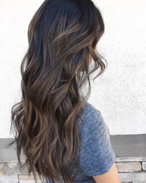 Subtle highlights for dark brown hair Brunette Hair Color With Highlights, Dark Brown Hair With Highlights, Full Head Highlights, Coffee Brown Hair, Balayage Straight Hair, Highlights For Dark Brown Hair, Dyed Hair Pastel, Brown Hair Shades, Black Hair Balayage