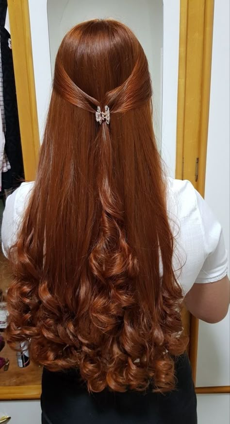 8.77 Hair Color, Brown Hair Looks, Ginger Hair Color, Beautiful Red Hair, Hair Color Auburn, Long Red Hair, Pretty Hair Color, Hair Stylies, Auburn Hair