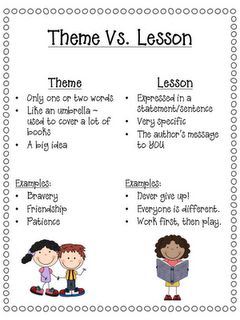 Theme Vs. Lesson..just started talking about this! Teaching Theme, Scary People, Teaching Themes, Reading Themes, Reading Anchor Charts, Third Grade Reading, Classroom Freebies, 4th Grade Reading, 3rd Grade Reading