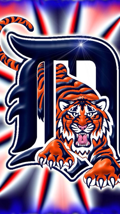 A tigers logo Detroit Tigers Wallpaper, Luke Tattoo, Tigers Photos, Tigers Wallpaper, Detroit Logo, Detroit Tigers Logo, Denver Broncos Logo, Detroit History, Broncos Logo