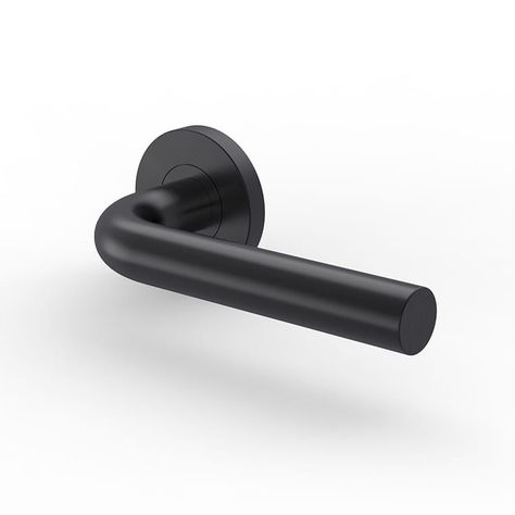 Modern Stainless Steel Matt Black Door Handle SR11SL101-BK Matt Black Door, Matte Black Door Handles, Black Entry Doors, Matte Black Door, Entry Exterior, Wood Door Handle, Black Interior Door, Urban Interior Design, Black Front Door