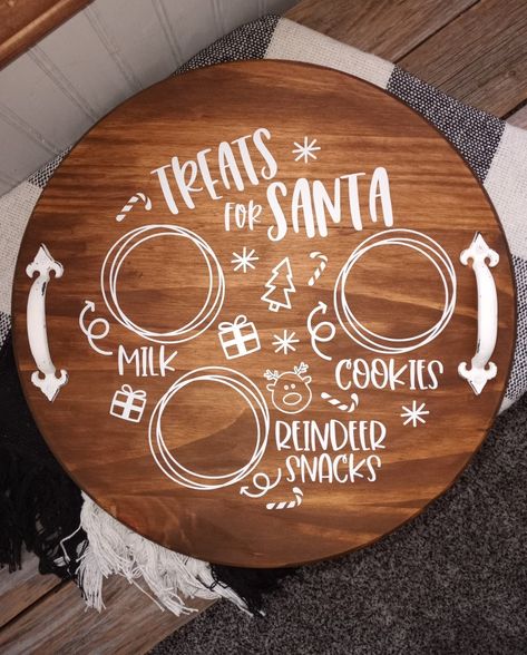 Dear Santa Tray, Plate For Santa, Santa Cookie Tray, Treats For Santa, Santa Snacks, Santa Tray, Santa Cookie, Cookie Plate, Idee Cricut