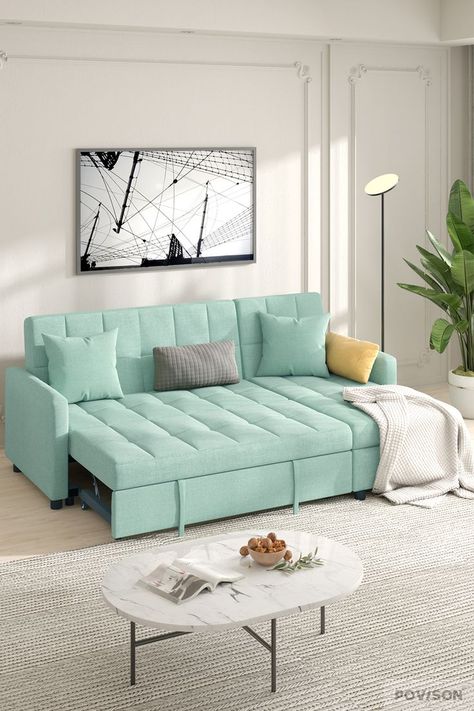 Sofa Cumbed Design, Sofa Come Bed, Turquoise Sofa, Upholstered Sofa Bed, Sofa Bed Sleeper, Wooden Sofa Designs, Hammock Bed, Pull Out Sofa Bed, Room Layouts